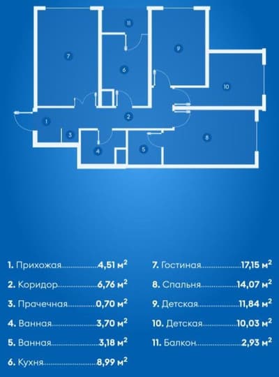 Продажа 4-комн. кв. 81 м² — жилой комплекс Манзара