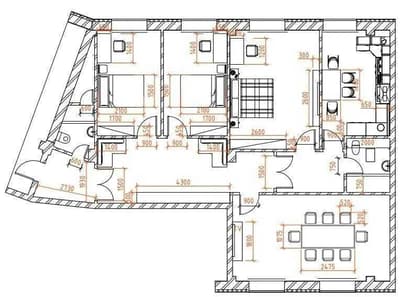 *Dream House ул.А.Каххара,Центр 5ком квартира.Коробка 141м2.Инвестиция