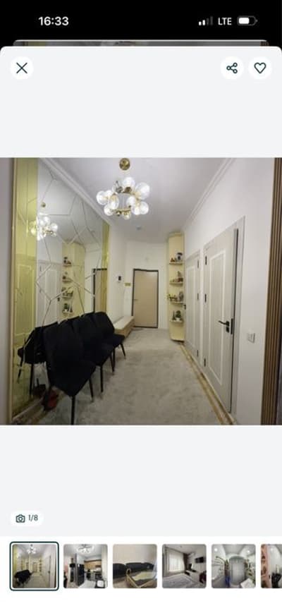 Олмос 3хона кв Евро ремонт Зур кв сотилвоти