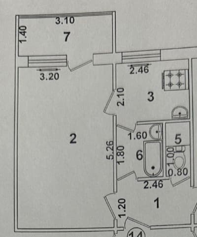 Продается 1-2/4/4 на 16  квартал
