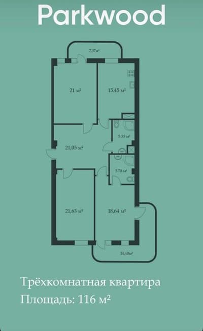 Срочно Выкуп ЖК Parkwood 3/6/12 Коробка