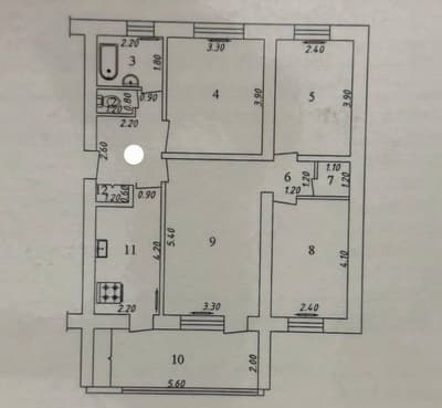 4/1/4 77 серия Паркентский Генерала Петрова, 2х6 кирпич без ремонта