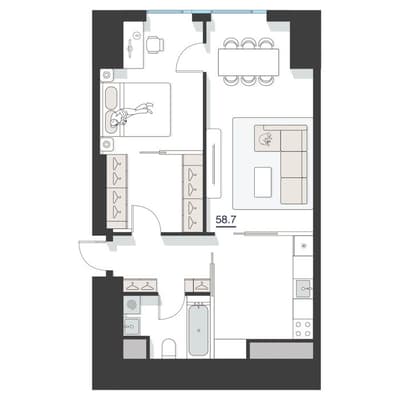 СРОЧНО ПРОДАЁТСЯ 2х ком квартира в ЖК Nest One 25-этаж