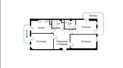 Квартира 3х комнат 118м2 жк Парквуд Продажа с кадастром / торг  сну
