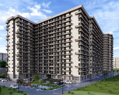 Студия 37.4м2 с первоначальным взносом  3.300$ на стадии строительства